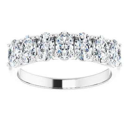 Seven Stone Oval Cut Anniversary Band