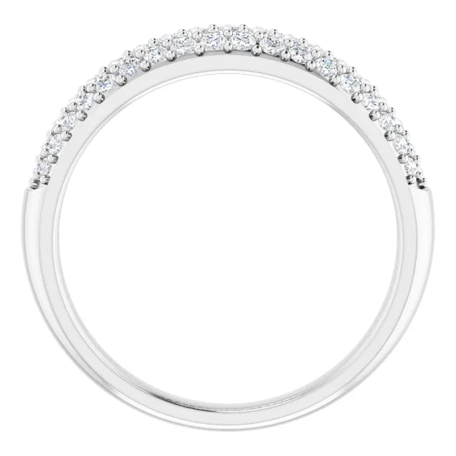 Pave Cluster Anniversary Ring