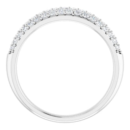 Pave Cluster Anniversary Ring