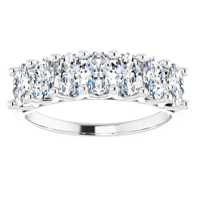 Seven Stone Oval Cut Anniversary Band