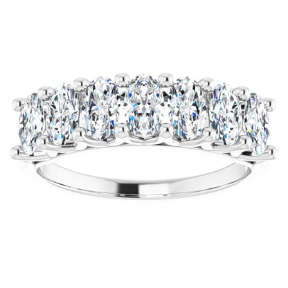 Seven Stone Oval Cut Anniversary Band