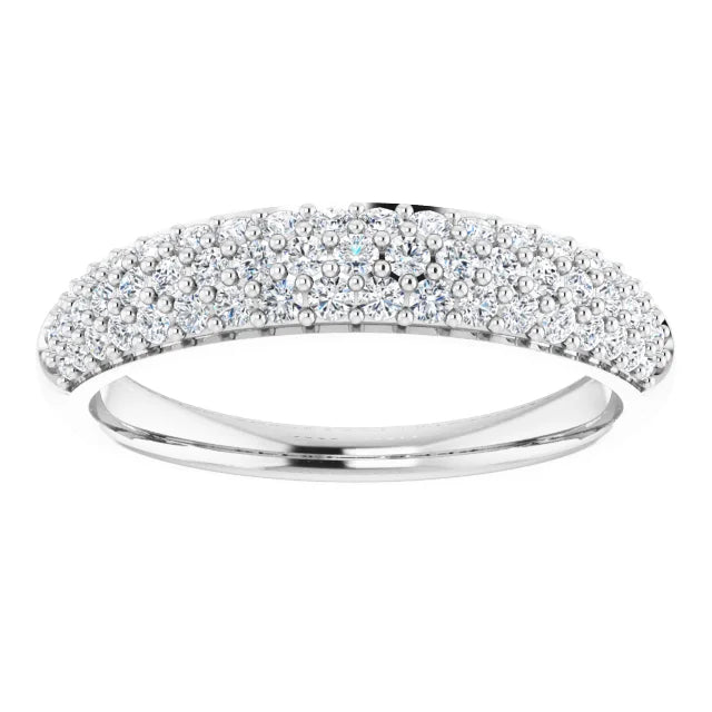 Pave Cluster Anniversary Ring