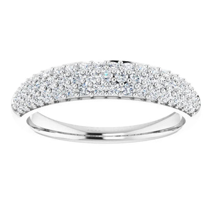 Pave Cluster Anniversary Ring