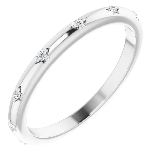 Round Brilliant Moissanite Eternity Band - I Heart Moissanites