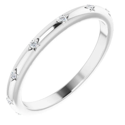 Round Brilliant Moissanite Eternity Band - I Heart Moissanites