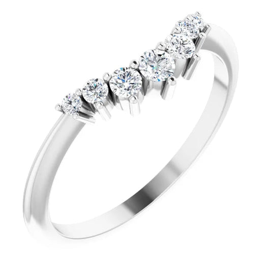Curved Contour Wedding Band