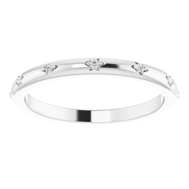 Round Brilliant Moissanite Eternity Band - I Heart Moissanites