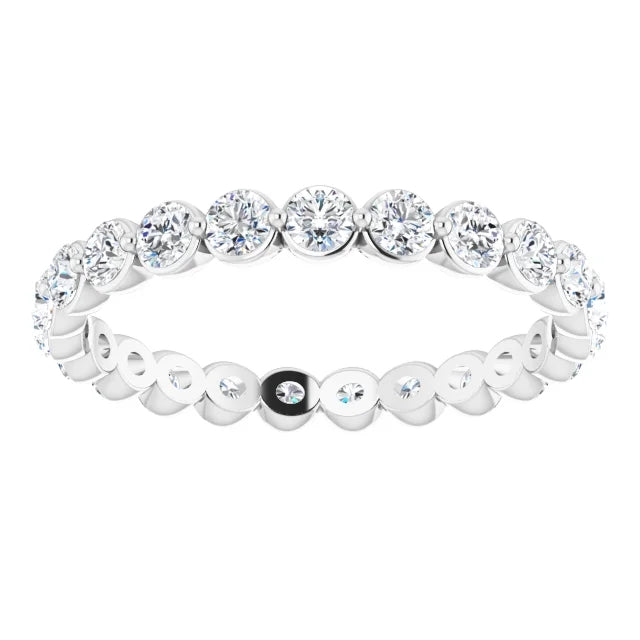 Round Brilliant Moissanite Eternity Band - I Heart Moissanites