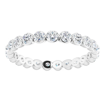 Round Brilliant Moissanite Eternity Band - I Heart Moissanites