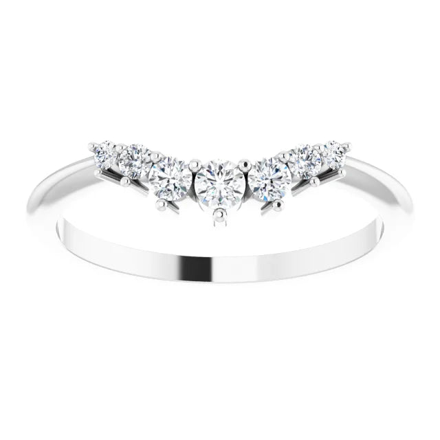 Curved Contour Wedding Band
