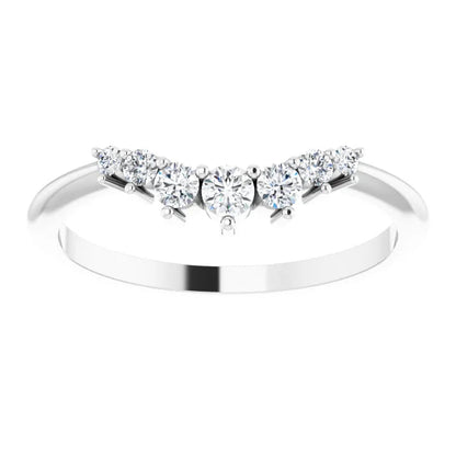 Curved Contour Wedding Band