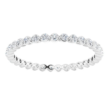 Round Brilliant Moissanite Eternity Band