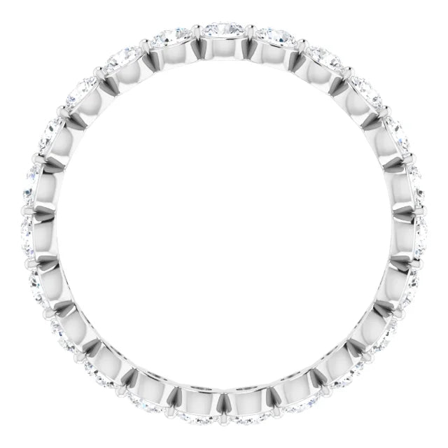 Round Brilliant Moissanite Eternity Band - I Heart Moissanites
