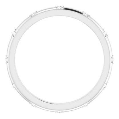 Round Brilliant Lab Grown Diamond Eternity Band