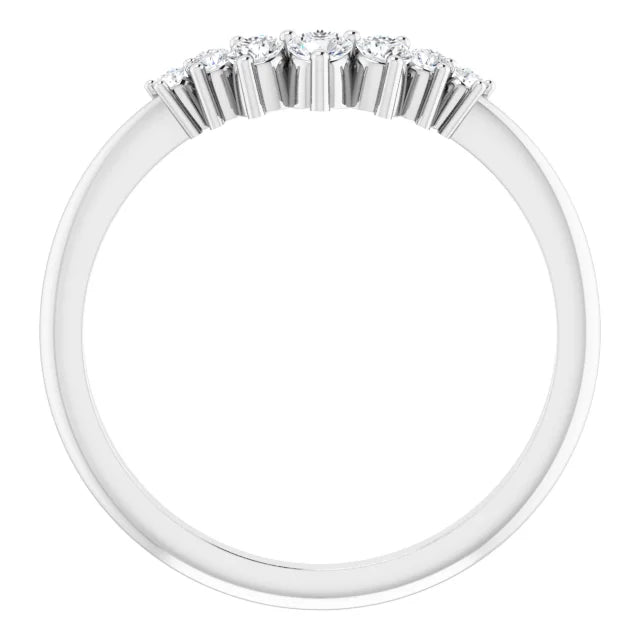 Curved Contour Wedding Band
