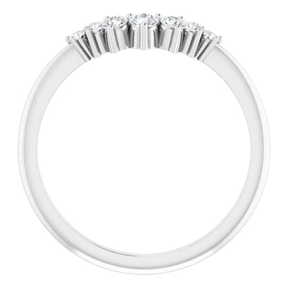 Curved Contour Wedding Band