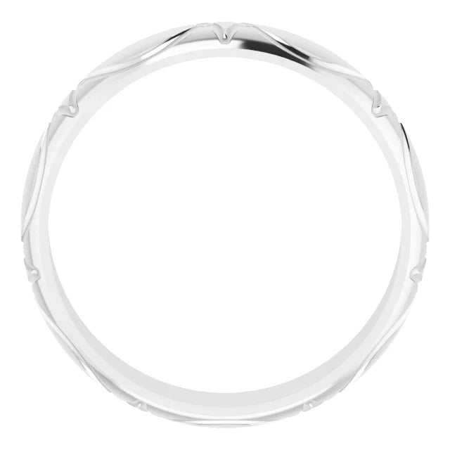 Men's Patterned Wedding Band