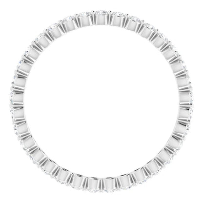 Round Brilliant Moissanite Eternity Band