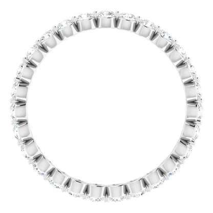 Round Brilliant Moissanite Eternity Band
