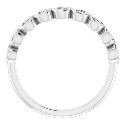 Round Brilliant Bezel Set Anniversary Band