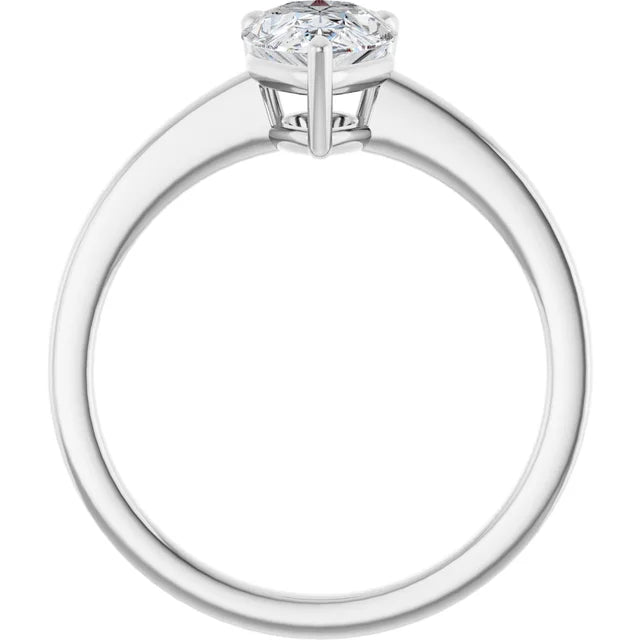 Pear White Gold Solitaire Style Engagement Ring