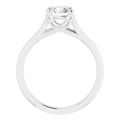 Four Claw Round Brilliant White Gold Solitaire Lab Diamond Engagement Ring