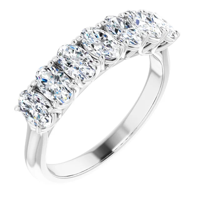 Seven Stone Oval Cut Anniversary Band