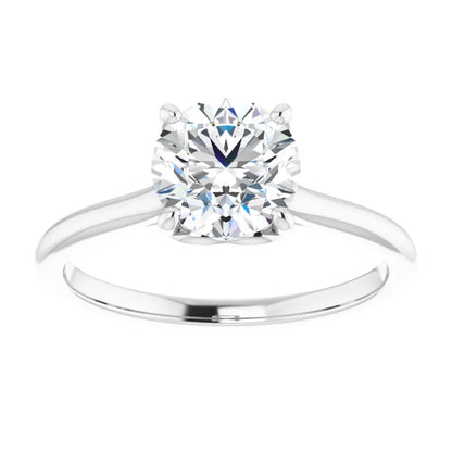 Round Brilliant White Gold Four Claw Solitaire Lab Diamond Engagement Ring 
