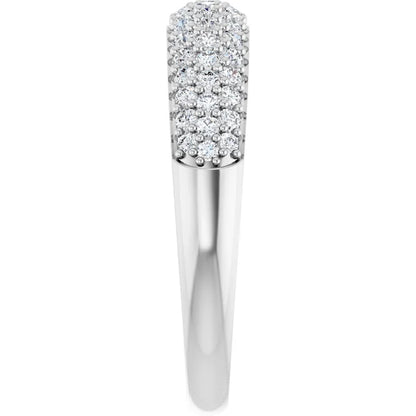 Pave Cluster Anniversary Ring