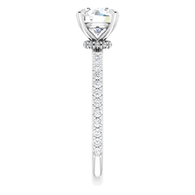 Round Brilliant White Gold Claw Set Style Engagement Ring 