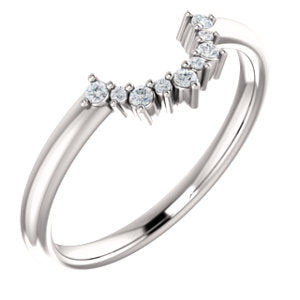Diamond Contour Wedding Band - I Heart Moissanites