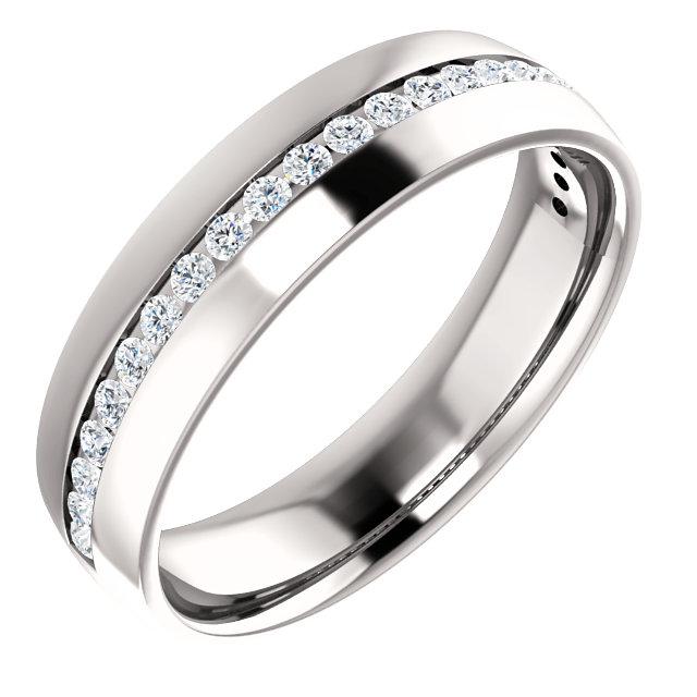 Men's Diamond Wedding Band - I Heart Moissanites