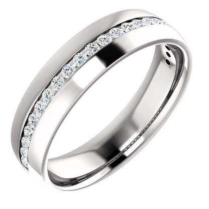 Men's Diamond Wedding Band - I Heart Moissanites