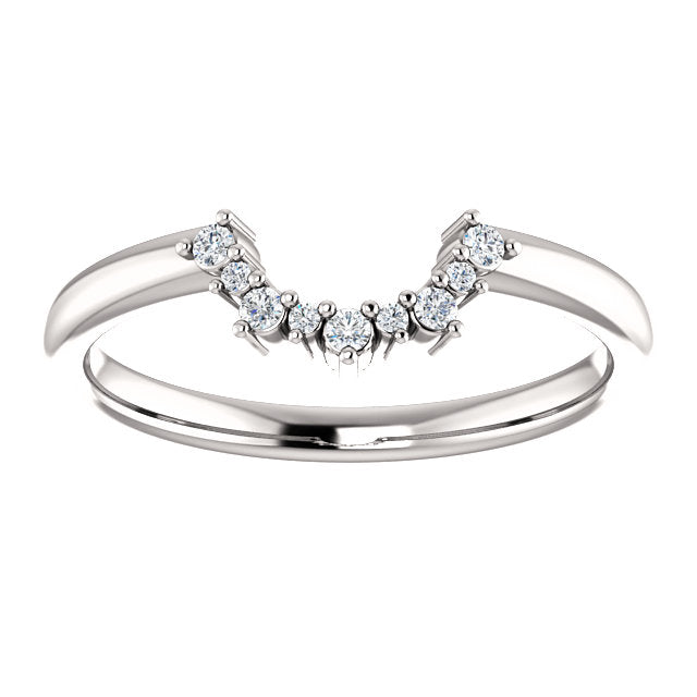 Diamond Contour Wedding Band - I Heart Moissanites