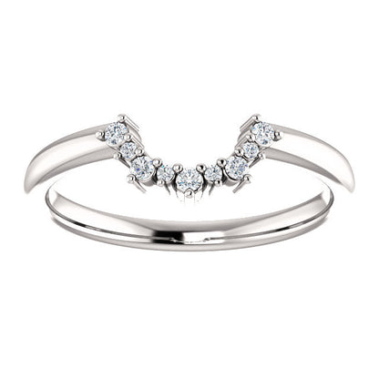Diamond Contour Wedding Band - I Heart Moissanites