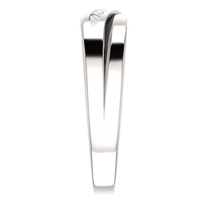Men's Diamond Wedding Band - I Heart Moissanites
