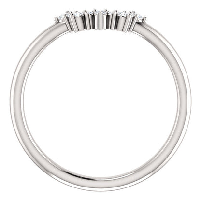 Diamond Contour Wedding Band - I Heart Moissanites