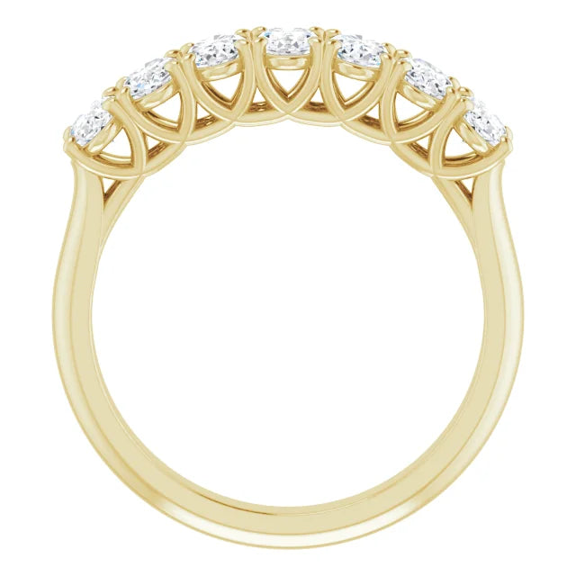 Seven Stone Oval Cut Anniversary Band