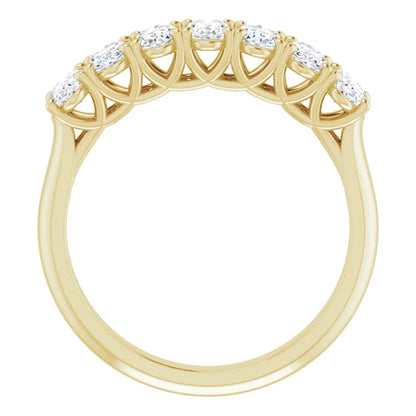 Seven Stone Oval Cut Anniversary Band