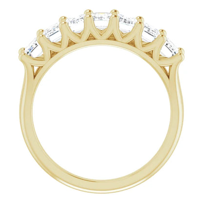 Seven Stone Emerald Cut Anniversary Band