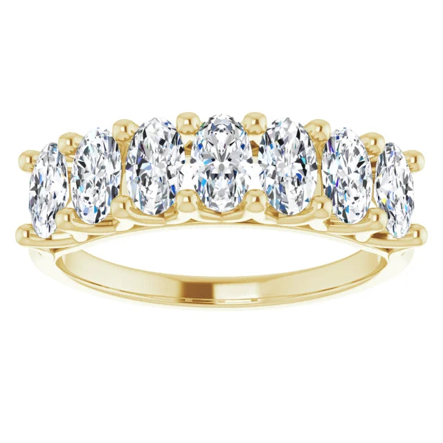 Seven Stone Oval Cut Anniversary Band