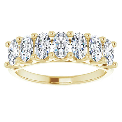 Seven Stone Oval Cut Anniversary Band