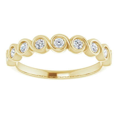 Round Brilliant Bezel Set Anniversary Band
