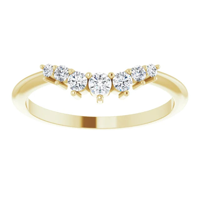 Curved Contour Wedding Band