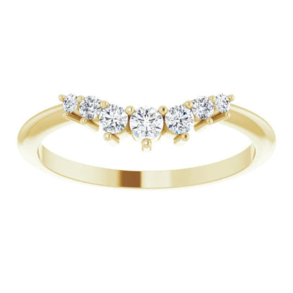 Curved Contour Wedding Band