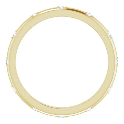 Round Brilliant Moissanite Eternity Band - I Heart Moissanites