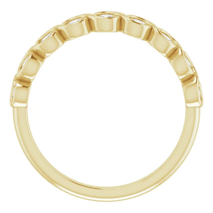 Round Brilliant Bezel Set Anniversary Band