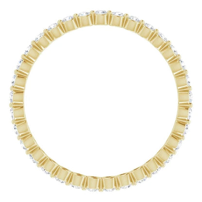 Round Brilliant Moissanite Eternity Band