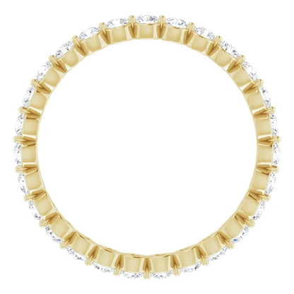 Round Brilliant Moissanite Eternity Band