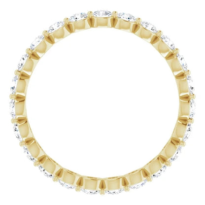 Round Brilliant Moissanite Eternity Band - I Heart Moissanites